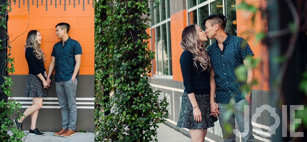 Leslie and Conrad's engagement session at Weights and Measures in Houston