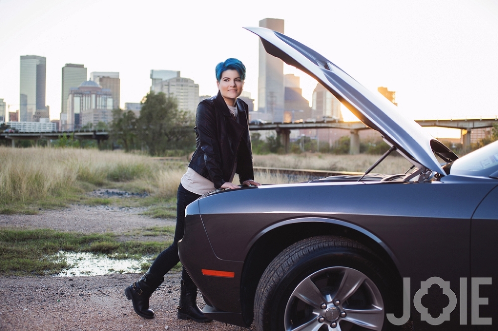 Top Houston Senior Photographer Senior girl with car