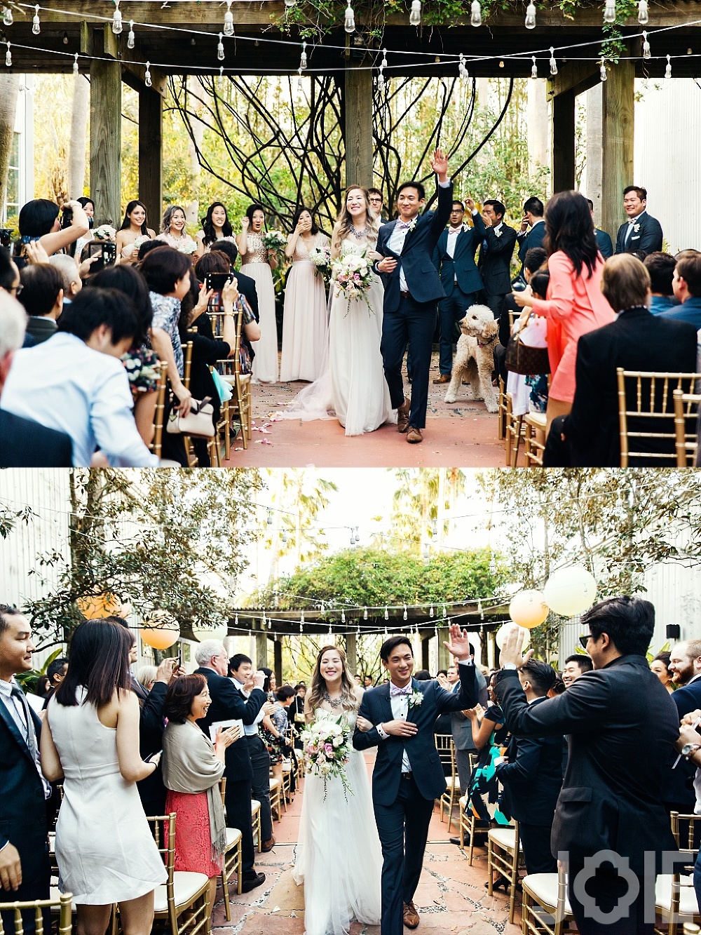 outdoor ceremony in Houston at 5226 Elm